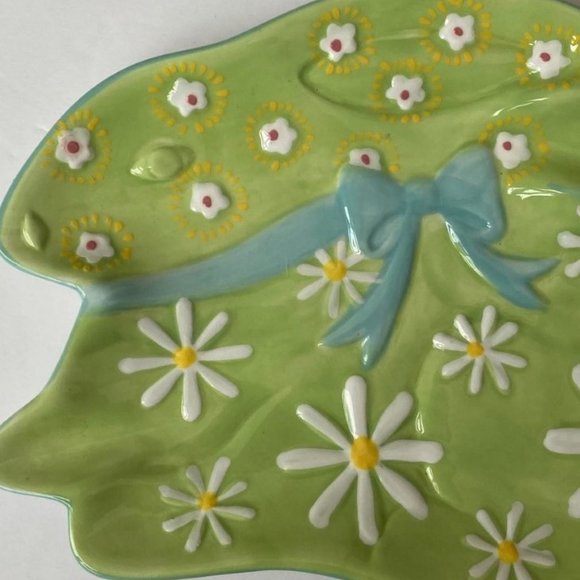 Pier 1 Imports Bunny Rabbit Candy Dish Hand Painted Dolomite Easter Holiday - Picture 6 of 7